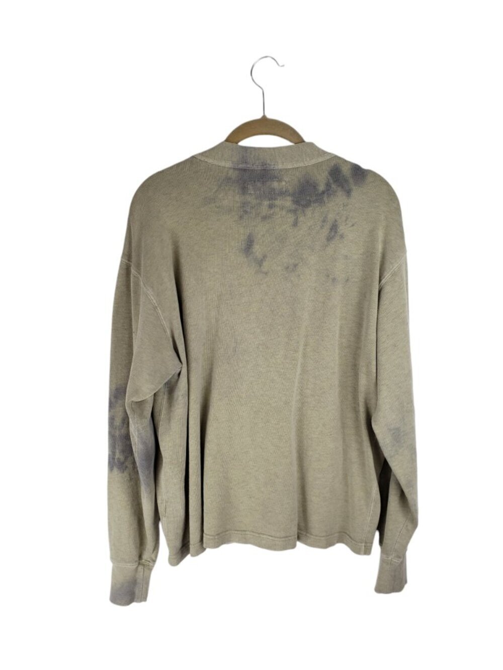Buck Mason Cotton Cardigan 3-Pocket V-Neck Neutral Dyed Womens Medium - Picture 2 of 7